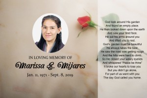 OBITUARY – Ms. Marissa E. Mijares (MMSM) OBITUARY – Ms. Marissa E. Mijares (MMSM)